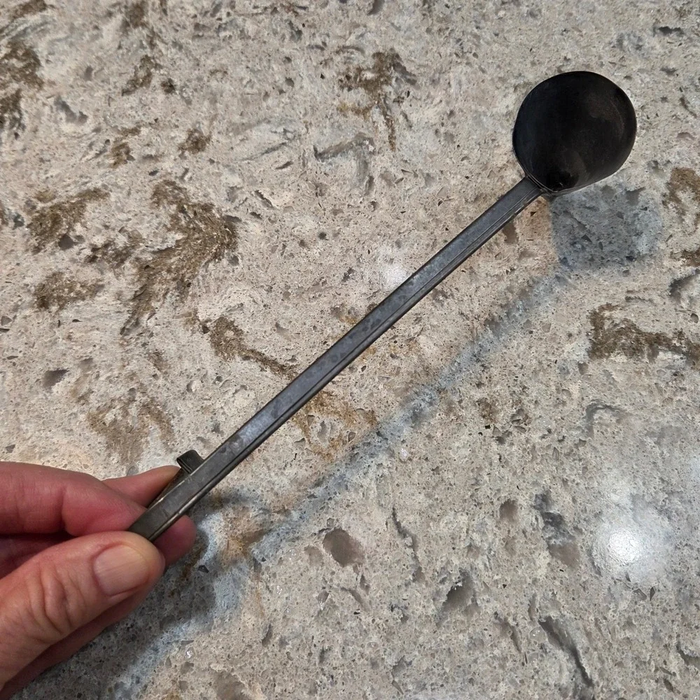 Vintage Metal Candle Snuffer Primitive Hand Forged Long Handle 8.5